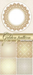  Golden patterns, vintage backgrounds vector #2 