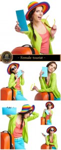  Female tourist , traveling - stock photos 