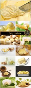  Dairy products, cheese, butter - stock photos 