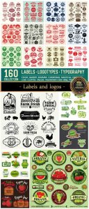  Labels and logos design vector set 
